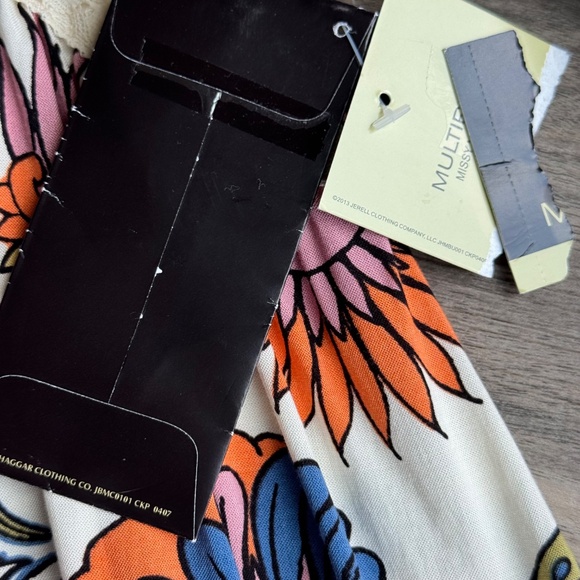 Multiples Floral Paisley Retro Tunic Top with Lace Bell 3/4 Sleeves – Size S - Picture 6 of 14